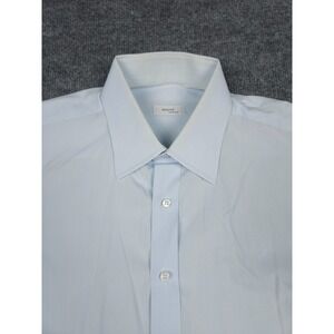 Marol Bologna Dress Shirt Mens 40 Blue Button Up 15 3/4 Italy Cotton FRENCH CUFF